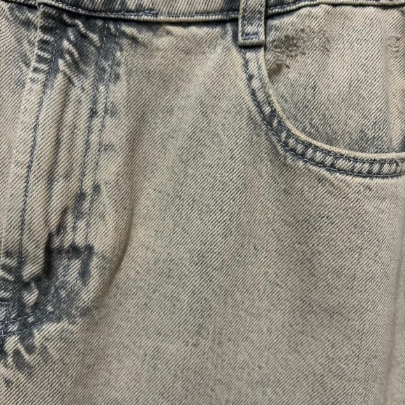 Zara Women's Overdyed Frayed Denim Mid Rise A-line Midi Skirt Size M - Picture 5 of 7